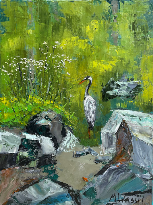 Blue Heron Fine Art Print / Duke Gardens, North Carolina